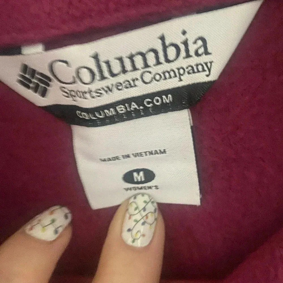 Columbia  Vest Full Zip Polyester Zip Pockets EUC Women's Size M Berry - Picture 3 of 6